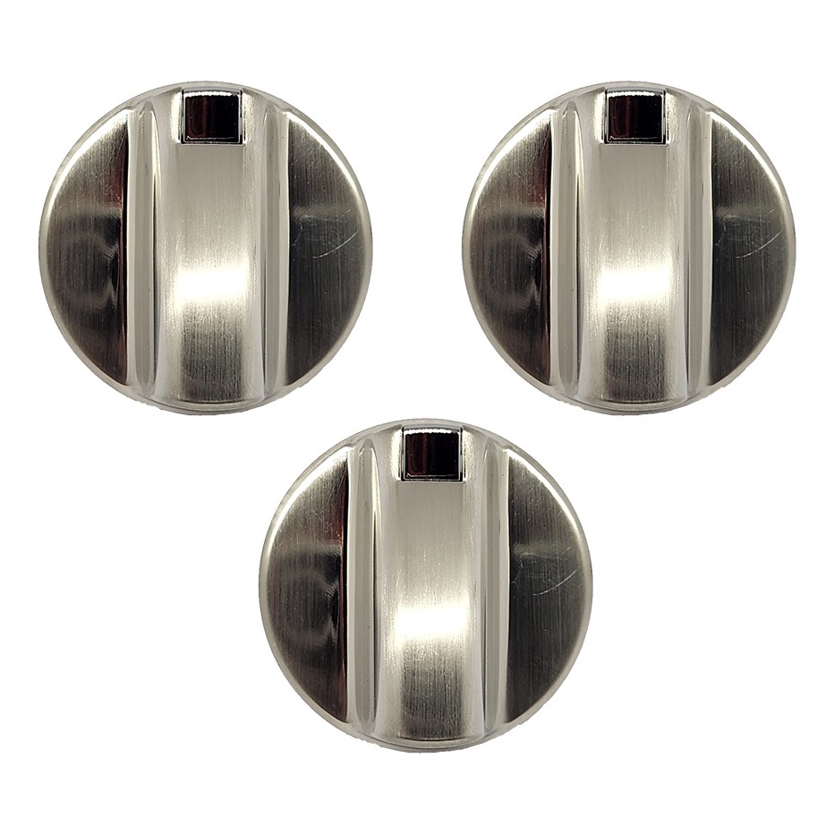 Botao Manipulo Cooktop Mabe Continental Prata Kit 3 Und