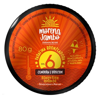 Parafina Bronzeador Morena Jambo Corpo FPS6 Dermacream 80g