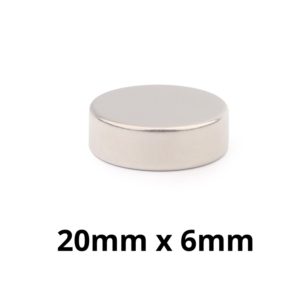 Kit 5 Peças Imã Neodímio Potente Disco Magnético N35 20x6mm Pastilha Redondo Pequeno Super Forte em Oferta na Shopee