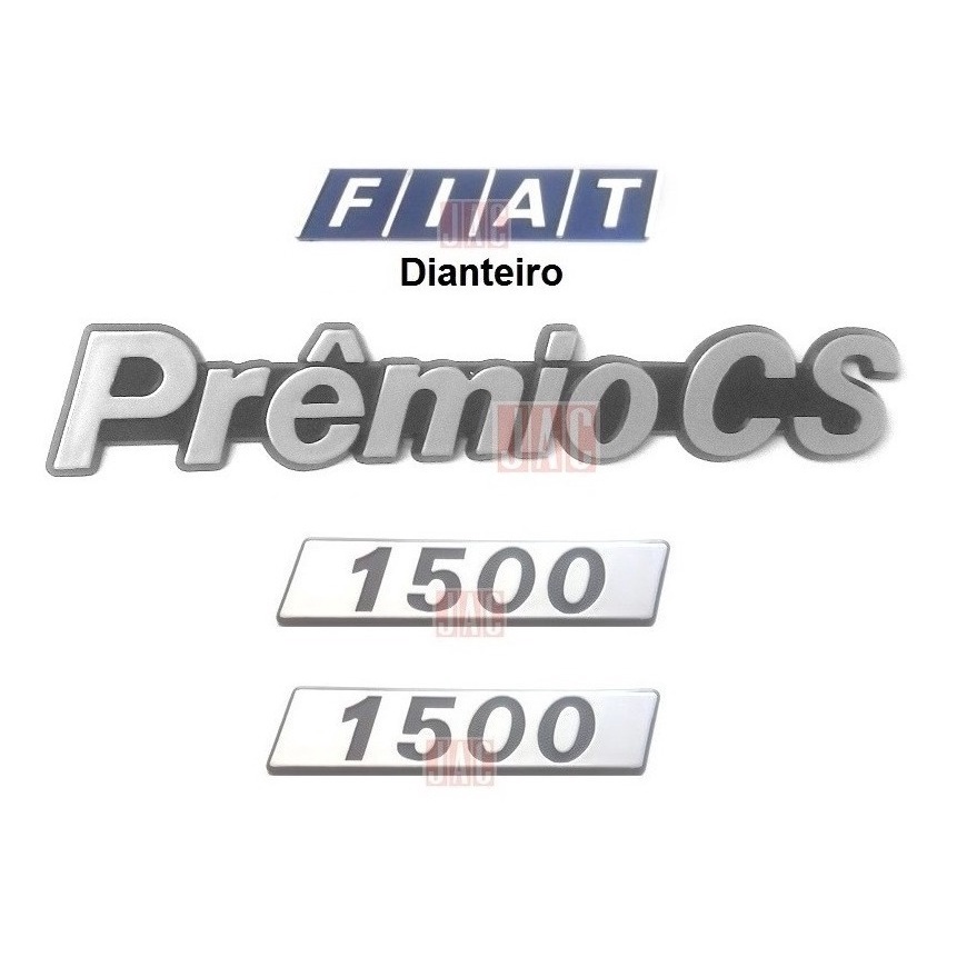 Emblema Premio Cs + Lateral 1500 + Fiat Da Grade - 1991 À 92