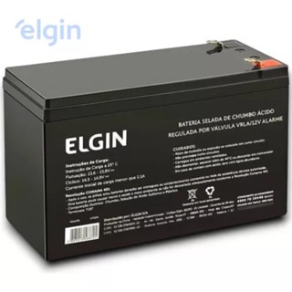 Bateria Selada Elgin Vrla 12v 7a Alarme E Cerca Elétrica