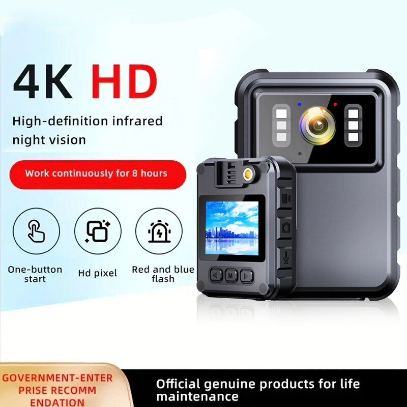 Mini Câmera De Corpo Full HD 1080P 2 Polegadas Tela Sensível Ao Toque IPS Visão Noturna Gravador De Vídeo De Segurança Da Polícia 4K