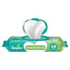 Lenços Umedecidos Pampers Aroma de Aloe Vera 48 Unidades
