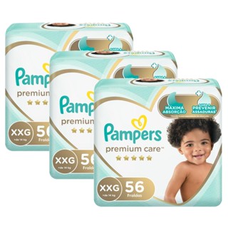 Fralda Pampers Premium Care Jumbo Tamanho XXG 168 Unidades