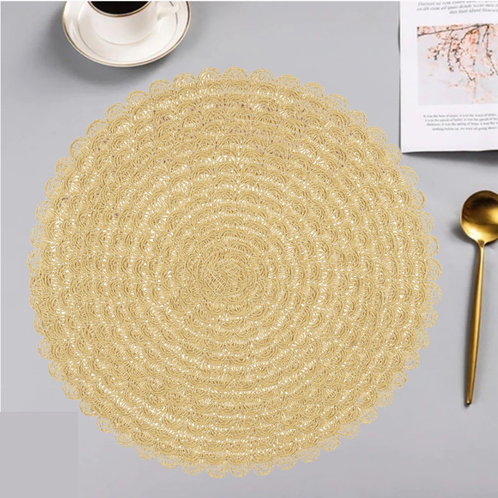 Lugar Jogo Americano Redondo de Mesa Jantar Sousplat Cozinha Fibra em Oferta na Shopee