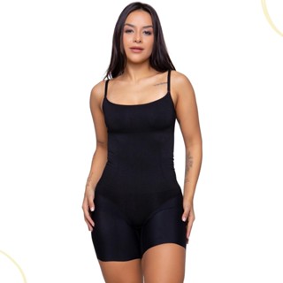 Body Macaquinho Modelador Feminino S/Costura Alça Regulável