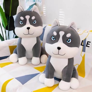 top toybrinquedo de pelúcia HUSKY  SENTADO45CM animal travesseiro de pelúcia crianças presente aniversário em Oferta na Shopee