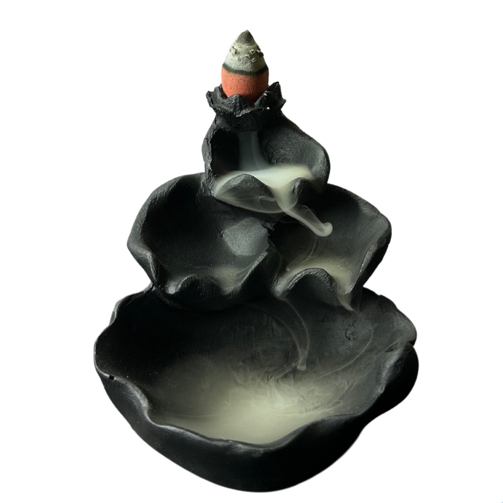 Imagem Porta Incenso 2 em 1 Flor de Lotus Media Backflow Cascata e Vareta