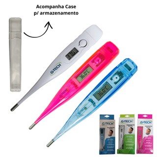 TERMOMETRO CLINICO DIGITAL DE BRAÇO G-TECH iCOLORS RESISTENTE À ÁGUA USO PROFISSIONAL DOMÉSTICO em Oferta na Shopee