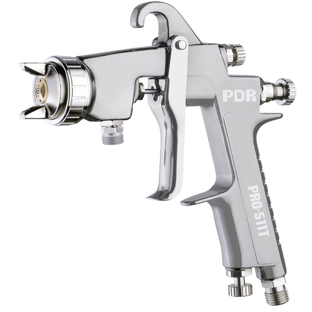 Pistola para Tanque de Pintura Pneumática PRO-511T Bico 1.0mm PDR