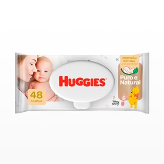 Lenço Umedecido Huggies Puro e Natural 48 Unidades