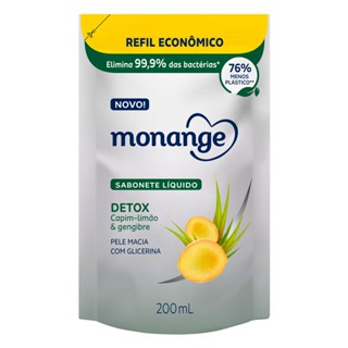 Sabonete Líquido Monange Detox Refil 200ml