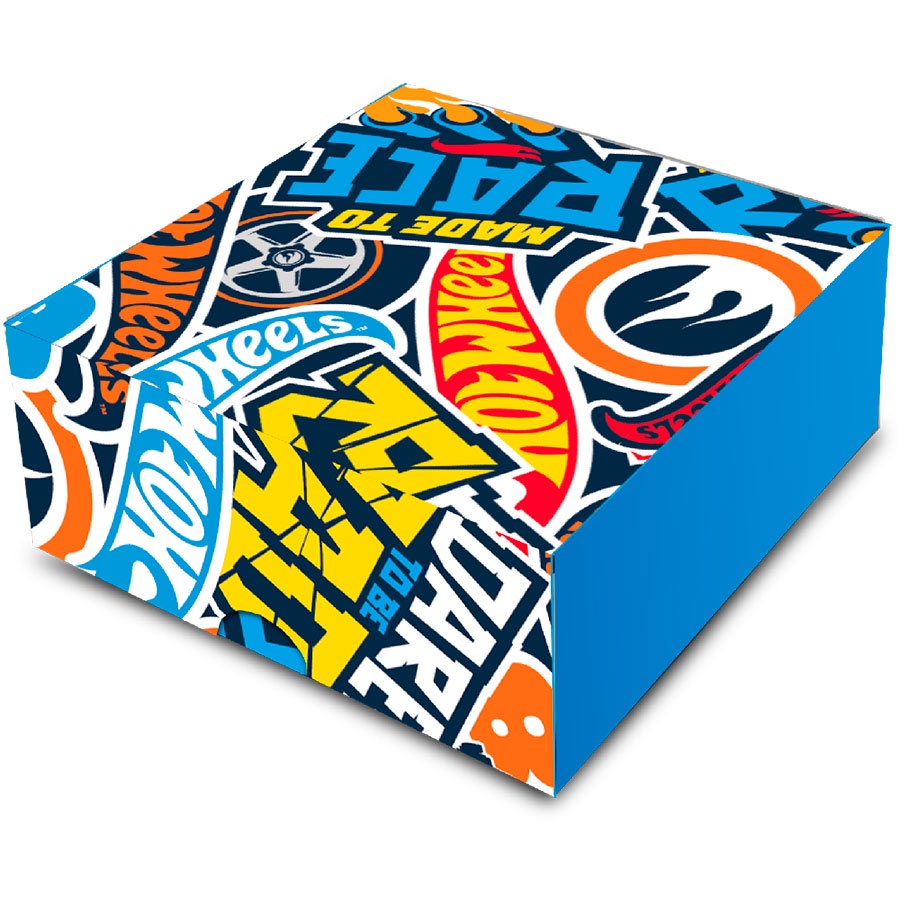 Caixa 4 Doces Quadrada - Hot Wheels - 1 unidade - Festcolor - Rizzo