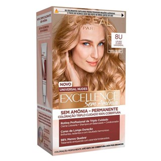 Tintura Excellence Universal Nudes Sem Amônia Louro Claro Universal 8U