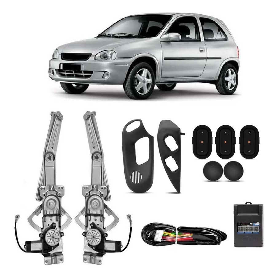 Kit Vidro Eletrico Corsa Wind Corsa Wagon Corsa Sedan Corsa Classic 2003 A 2013 4 Portas Sensorizado