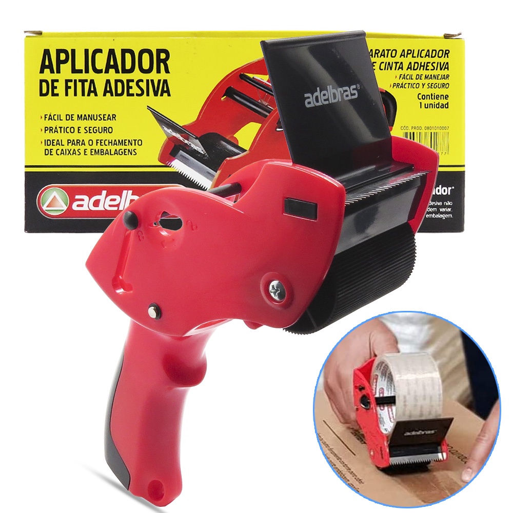 Suporte Aplicador Para Fita Adesiva Durex Largo Adelbras