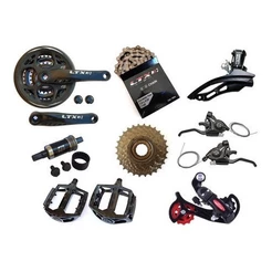 KIT TRANSMISSÃO BIKE 21V INDEX TIPO SHIMANO MTB COMPLETO