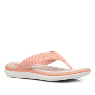 Chinelo Feminino Pegada em Couro Salmão 232833-03