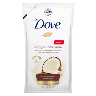 Sabonete Líquido Dove Nutrição Indulgente Leite de Coco e Manteiga de Cacau Refil 200ml