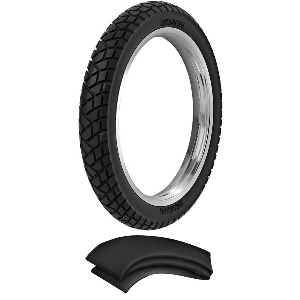 Kit Pneu Bros 150 Xtz 150 Xre 190 Cb 400 90/90-19 R34 Rinaldi + Camara