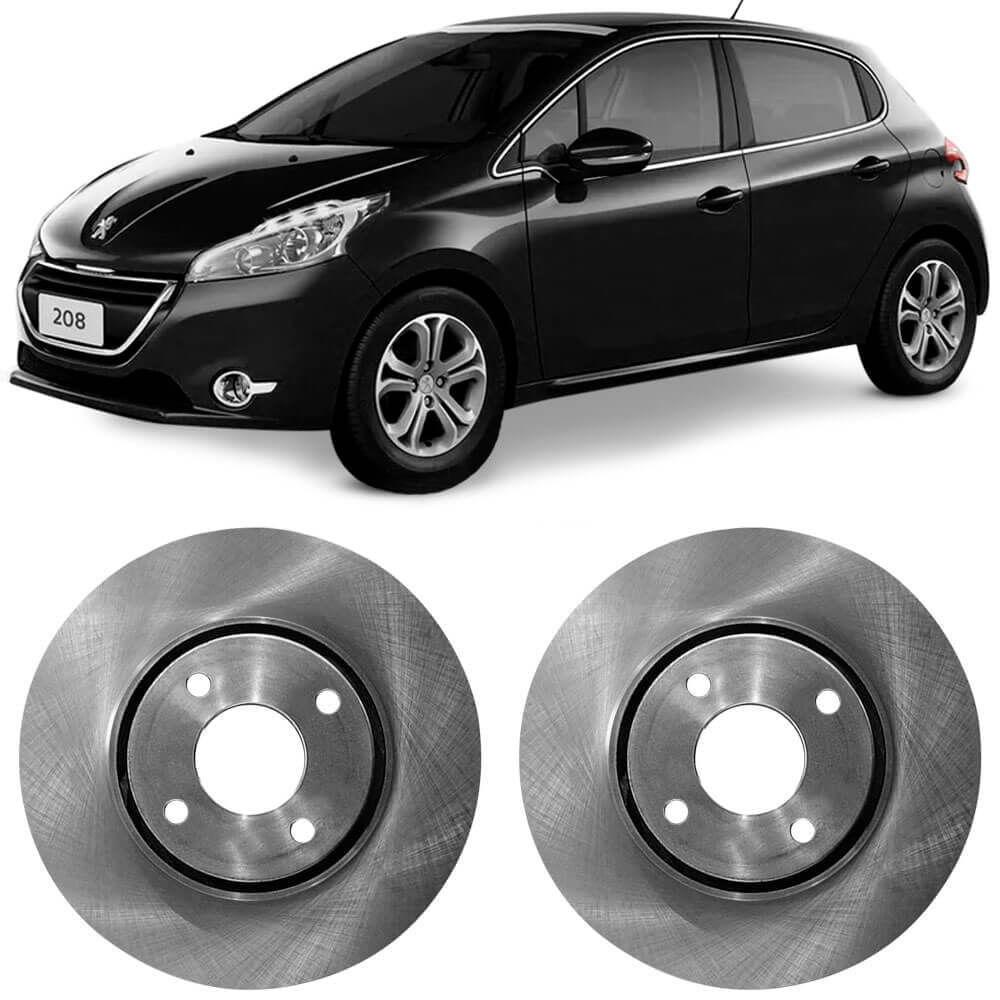 Detalhes do Par Disco Freio Peugeot 208 2013 A 2017 Dianteiro Ventilado