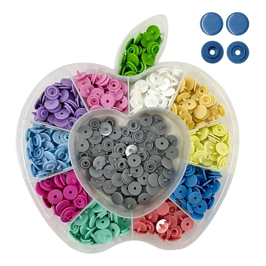 Botão Tic Tac Rita Box 130 Botoes Coloridos De Pressão 10mm em Oferta na Shopee