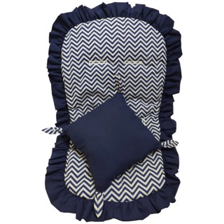 Capa de Carrinho + Almofadinha com Tecido Estampado 100% Algodão Tamanho Universal Serve em Todos os Modelos