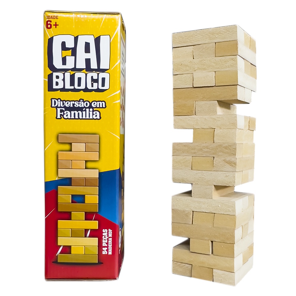 Brinquedo Infantil Cai Bloco Montar Caiu Torre Tabulero Mesa Caiu Perdeu