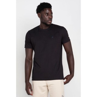 Camiseta Masculina Bordado Azul Polo Wear Preto