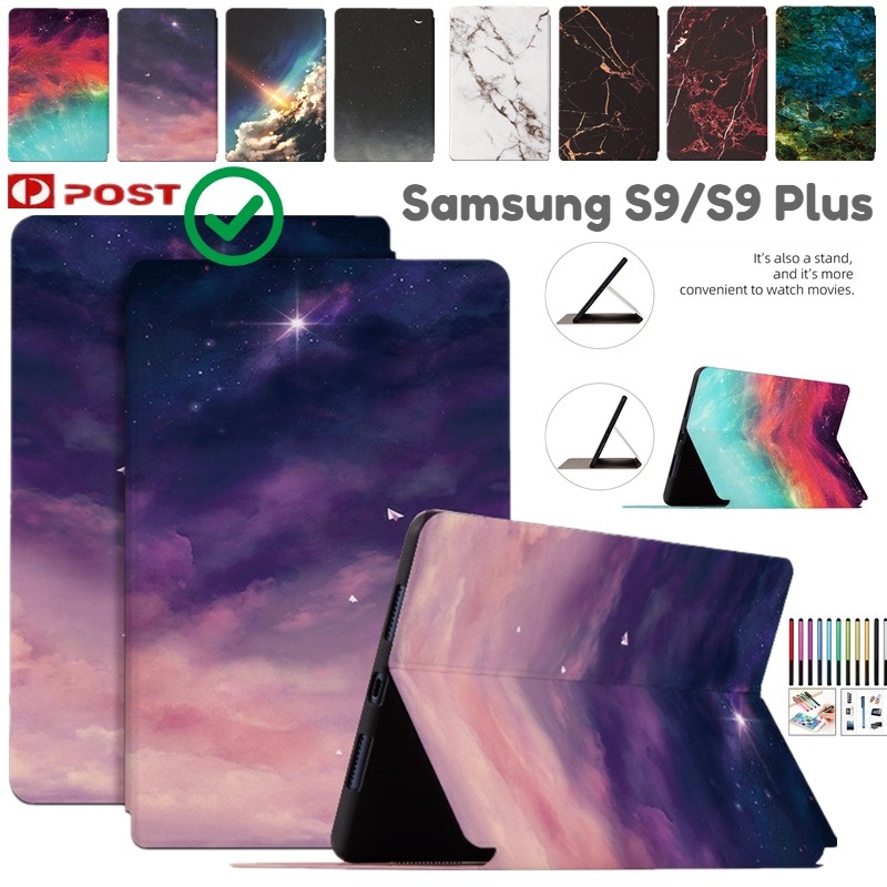 Para Samsung Galaxy Tab S9 Plus 11.0 12.4 SM-X710 X716B X718U X810 X816B Desenho Animado Padrão De Livro De Smart Flip Book Capa À Prova De Choque Em Couro