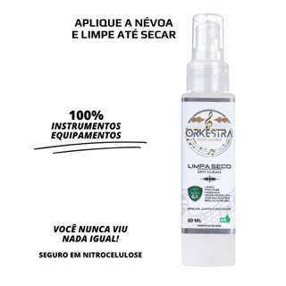 Limpador A Seco Para Instrumentos Musicais 60ML Orkestra em Oferta na Shopee