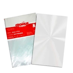 Saco Transparente para Alimentos - 30 cm x 44 cm - 100 unidades - Cromus - Rizzo