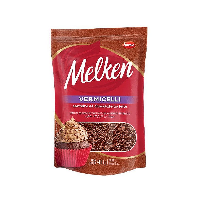 Vermicelli Chocolate Ao Leite Melken - 400g Harald - Rizzo em Oferta na Shopee