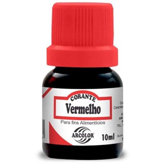 Corante Líquido 10ml - Arcolor Vermelho
