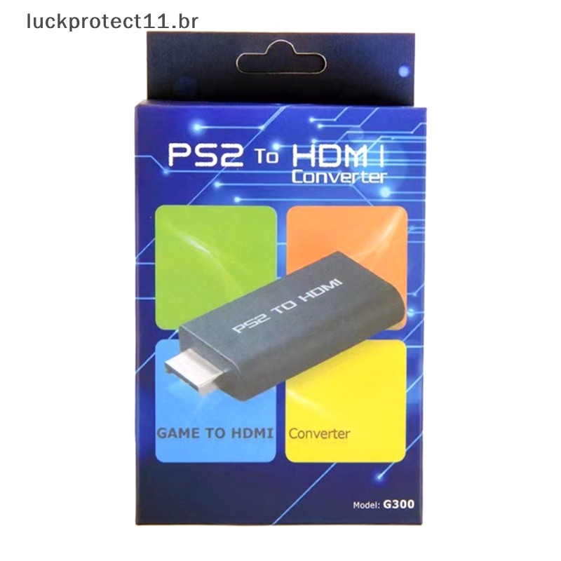 luckprotect11 . br Compatível Ps2 Audio Video Av Converter Adaptador Para Cabo Hdmi Game Tv Monitor-Entrega Rápida Todos Os Brasil ~