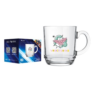 Caneca de Vidro Café Chá Chocolate Dc Mulher Maravilha Vintage 300Ml em Oferta na Shopee