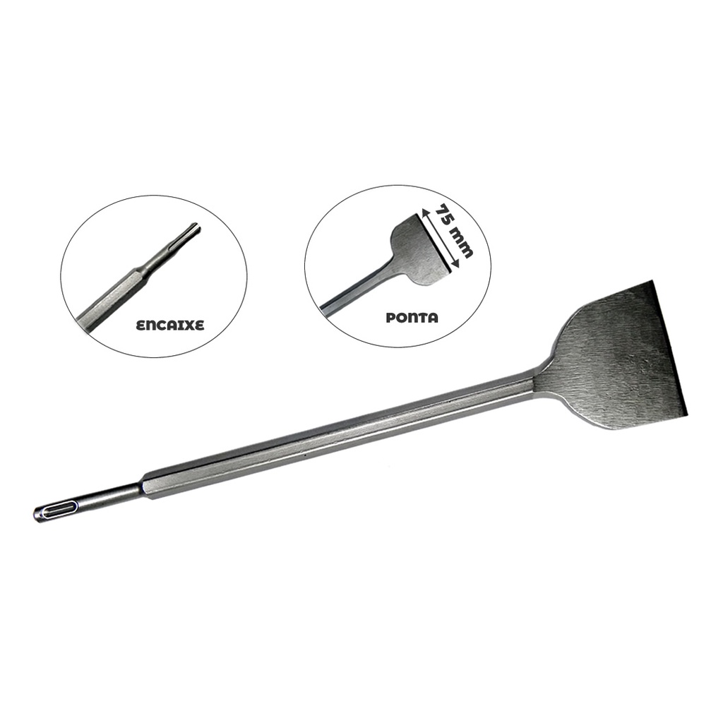 Talhadeira SDS Plus 14 x 300 x 75mm- p/ Marteletes em Oferta na Shopee