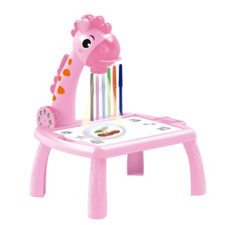 Mesa Lousa Projetora De Desenhos Infantil Rosa KLP-071R Castela Brasil