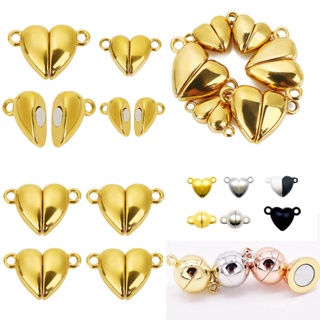 10 Pçs Ímã Amor Coração Redondo Contas Soltas Acessórios De Jóias Femininas DIY Pulseira Colar Presentes Artesanais em Oferta na Shopee