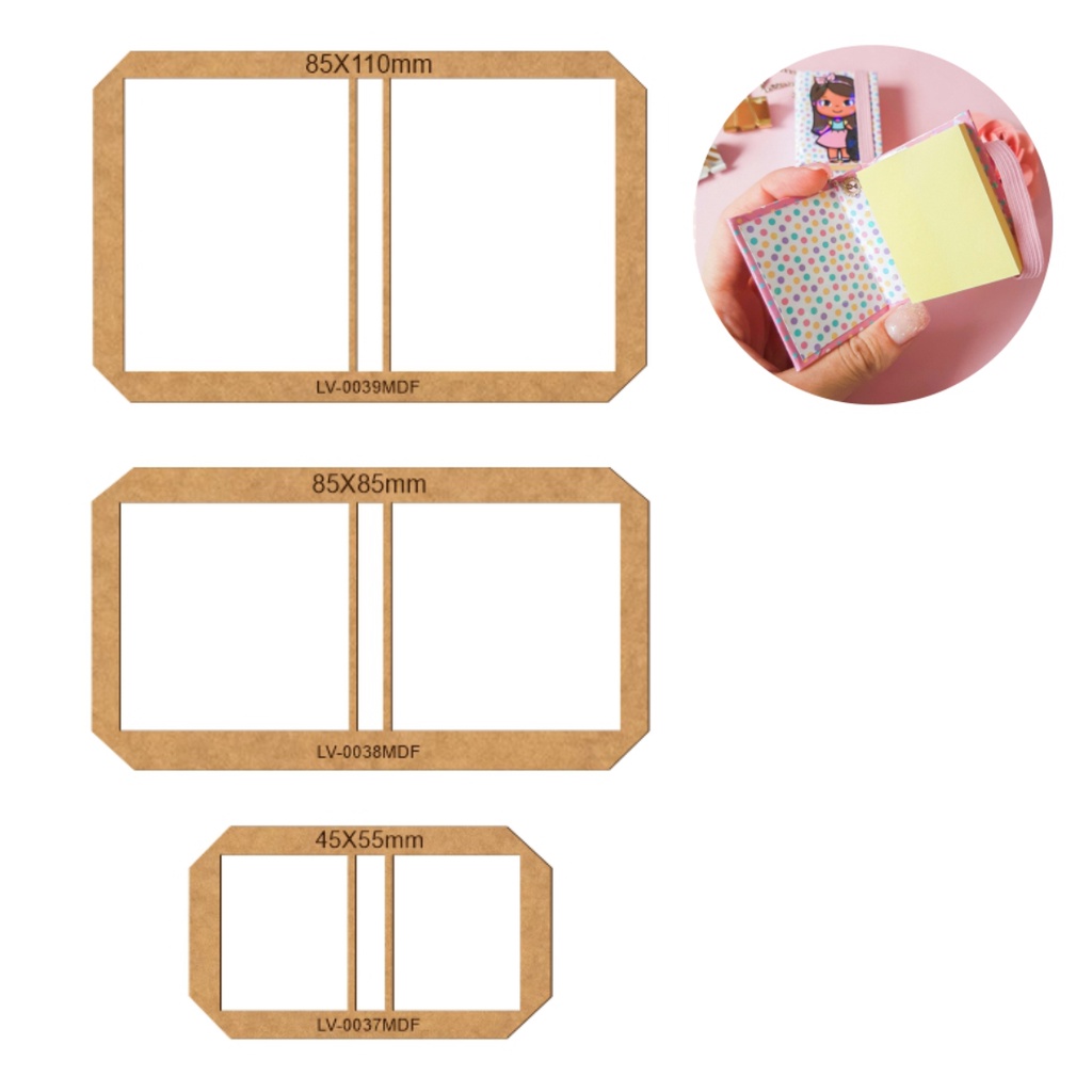 KIT GABARITO PARA BLOQUINHOS DE PAPEL 03 UNIDADES em Oferta na Shopee