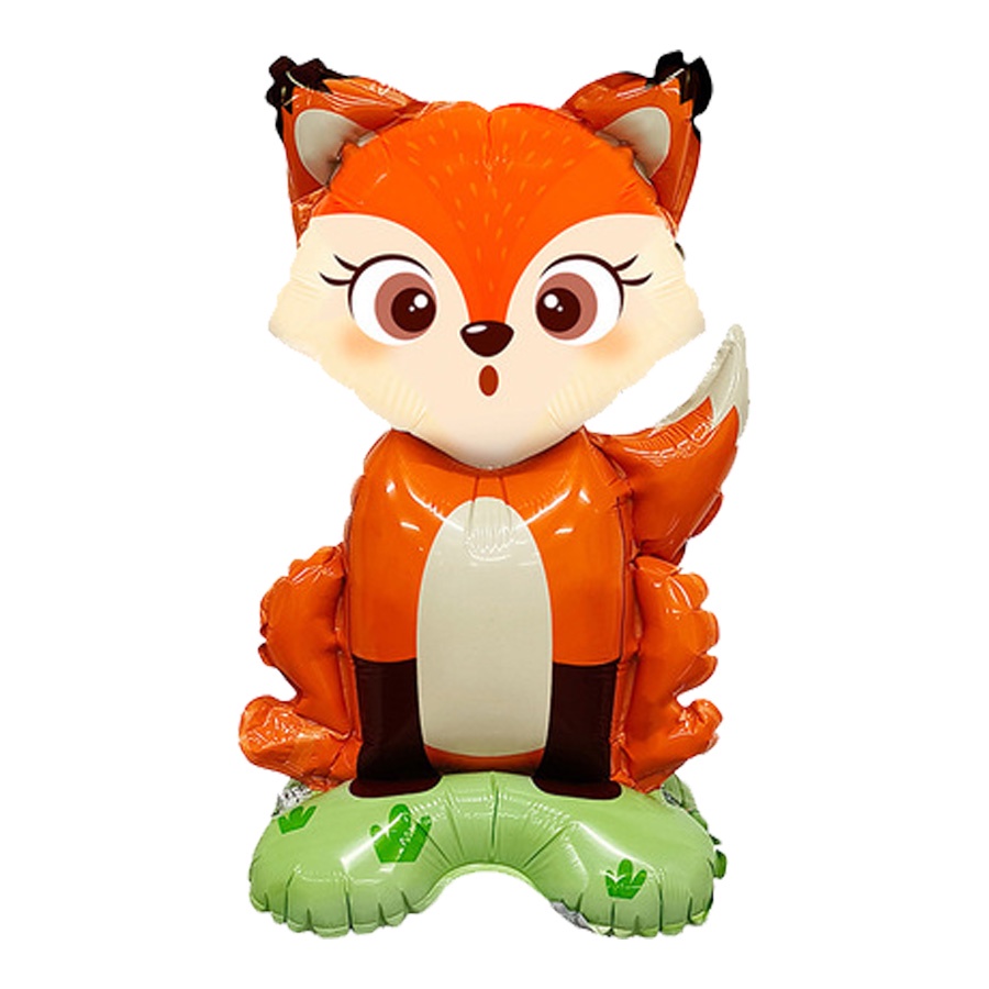 Balão de Festa Metalizado 19" 49cm - Raposa com Base - 1 unidade - Rizzo em Oferta na Shopee