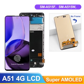 Super Amoled Frontal Tela A51 Compativel A515 SM-A515F Frontal Incell&Oled Touch Display Com Aro Substituição 100% Teste