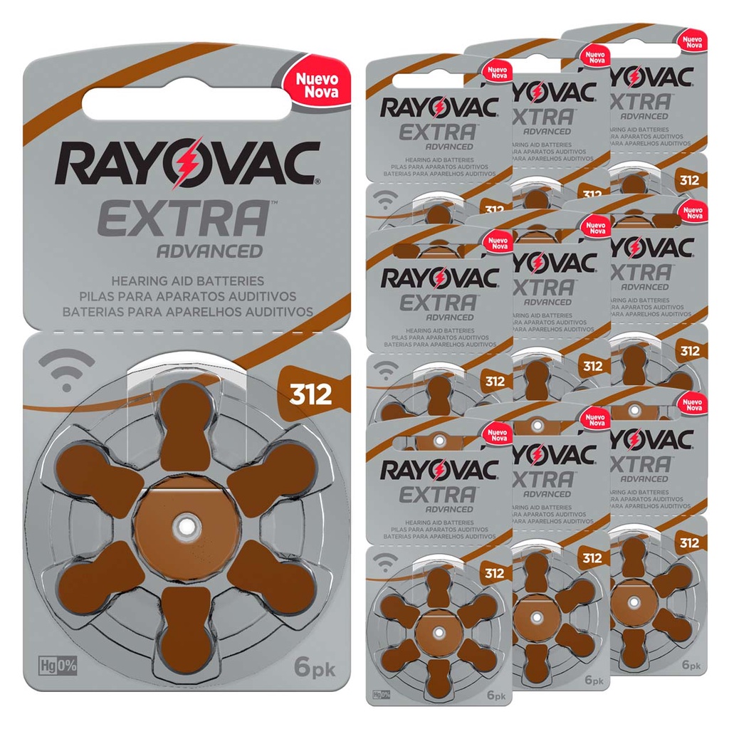 Pilha Auditiva 312 Rayovac Bateria Pr41 kit 60 unidades em Oferta na Shopee