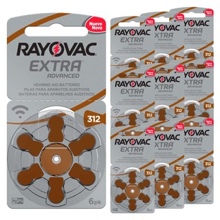 Pilha Auditiva 312 Rayovac Bateria Pr41 kit 60 unidades