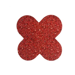 Forminha para doces 4 Pétalas Glitter Vermelho - 50 unidades - NC Toys - Rizzo Distribuidora
