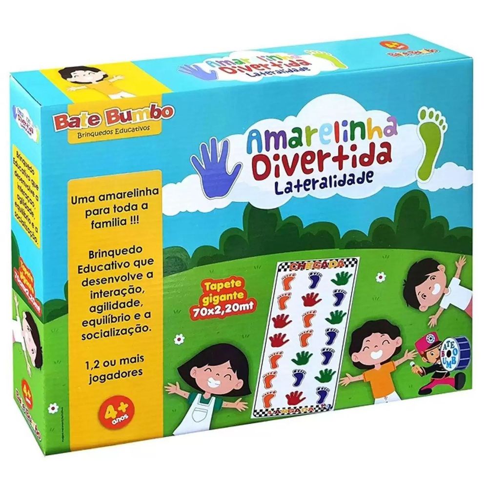 Amarelinha Divertida Lateralidade Bate Bumbo 2 Metros Lona