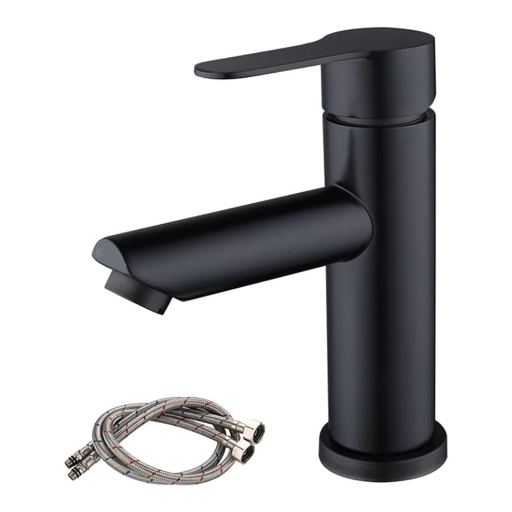 Torneira Banheiro Monocomando Aço Inox Preto Fosco Quente/Frio Elegância e Praticidade Deend · foto 2