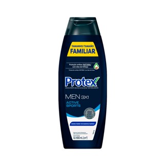 Sabonete Líquido Protex Men 3 em 1 Active Sports Tamanho Família 650ml