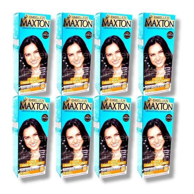 Kit Maxton 2.0 Preto Natural Embelleze Tintura Creme (8 unidades)