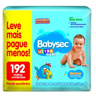Toalha Umedecida Babysec Galinha Pintadinha Com 192 Unidades